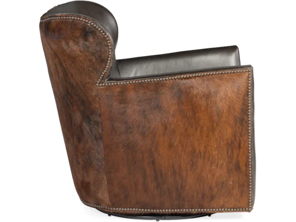 Kato Leather Swivel Chair w/ Salt Pepper HOH (2 Options) - Image 4