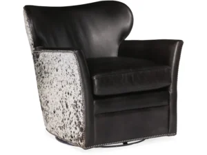 Kato Leather Swivel Chair w/ Salt Pepper HOH (2 Options)