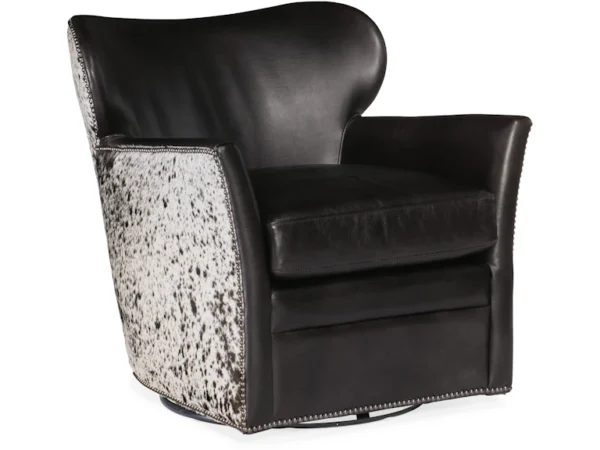 Kato Leather Swivel Chair w/ Salt Pepper HOH (2 Options)