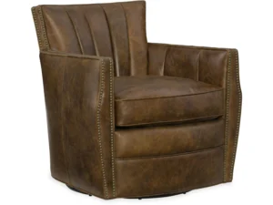 Carson Swivel Club Chair (3 Leather Options)