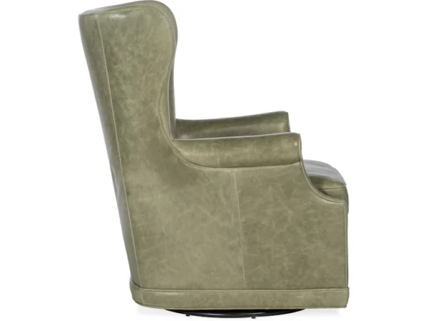 Mai Wing Swivel Club Chair (2 Leather Options) - Image 3