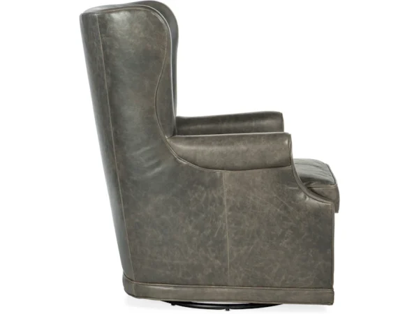 Mai Wing Swivel Club Chair (2 Leather Options) - Image 4