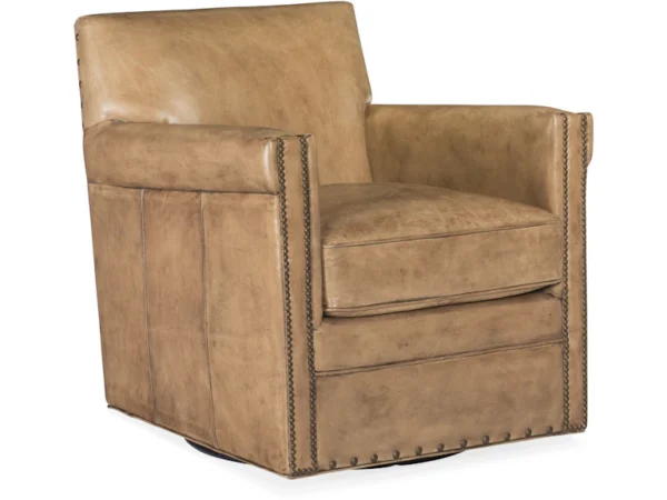 Potter Swivel Club Chair (2 Leather Options)