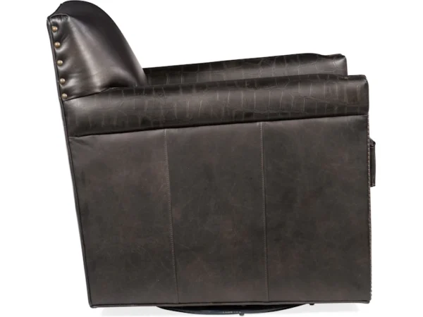 Potter Swivel Club Chair (2 Leather Options) - Image 4