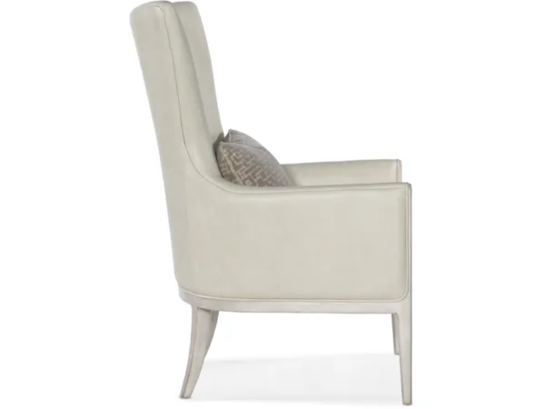 Kyndall Club Chair with Accent Pillow (2 Leather Options) - Image 6
