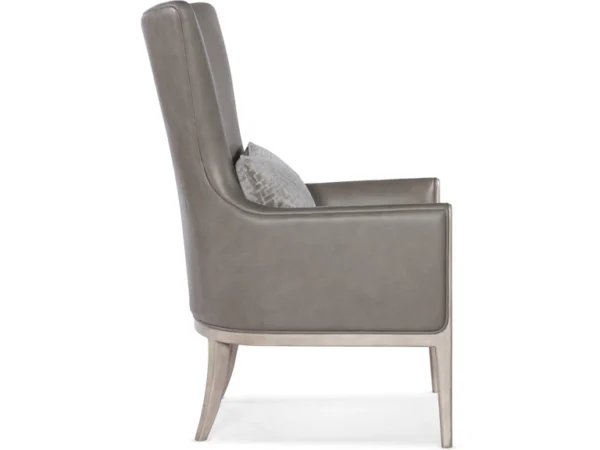 Kyndall Club Chair with Accent Pillow (2 Leather Options) - Image 5