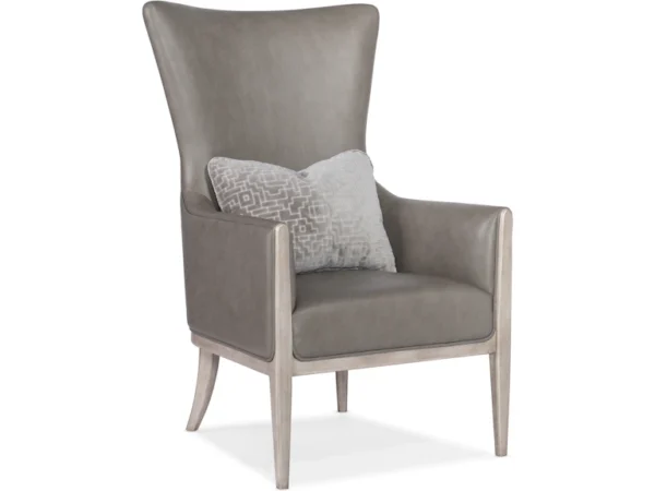 Kyndall Club Chair with Accent Pillow (2 Leather Options)
