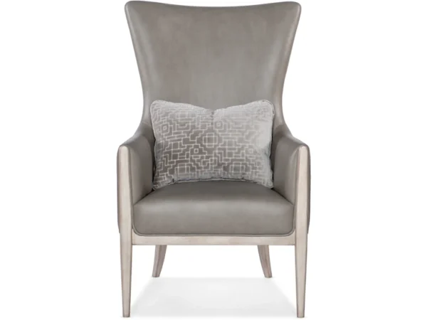 Kyndall Club Chair with Accent Pillow (2 Leather Options) - Image 3