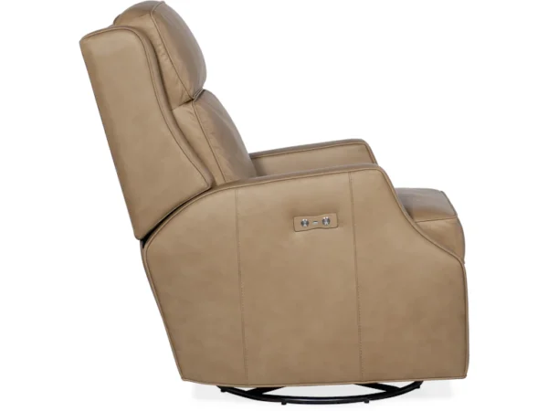 Tricia Power Swivel Glider Recliner (2 Leather Options) - Image 5
