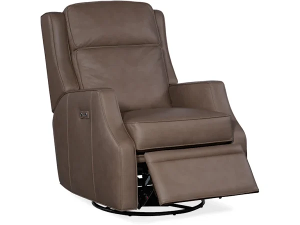 Tricia Power Swivel Glider Recliner (2 Leather Options) - Image 8
