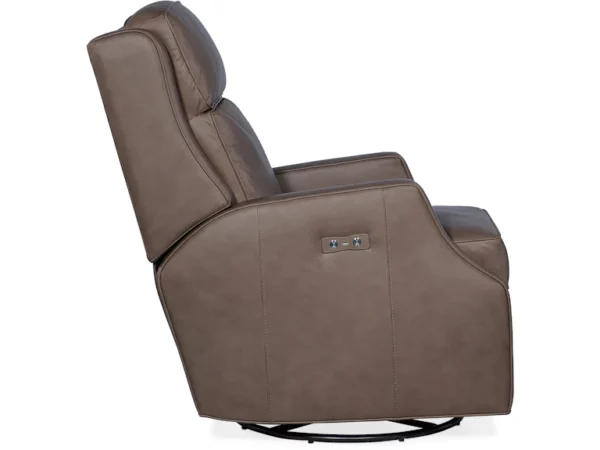Tricia Power Swivel Glider Recliner (2 Leather Options) - Image 6