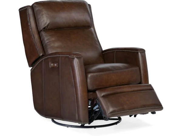 Declan PWR Swivel Glider Recliner (2 Leather Options) - Image 4