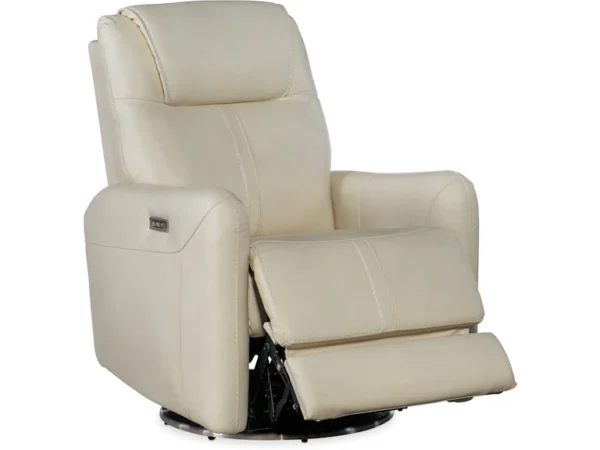 Steffen Swivel Power Recliner with Power Headrest (2 Leather Options) - Image 5