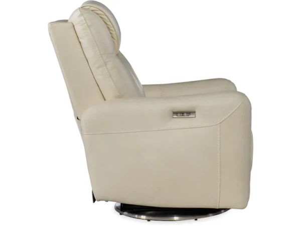 Steffen Swivel Power Recliner with Power Headrest (2 Leather Options) - Image 3