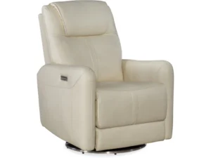 Steffen Swivel Power Recliner with Power Headrest (2 Leather Options)