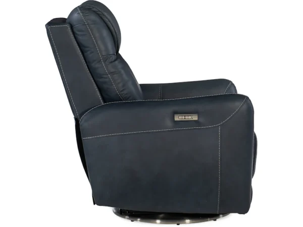 Steffen Swivel Power Recliner with Power Headrest (2 Leather Options) - Image 4
