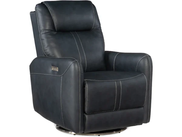 Steffen Swivel Power Recliner with Power Headrest (2 Leather Options) - Image 2