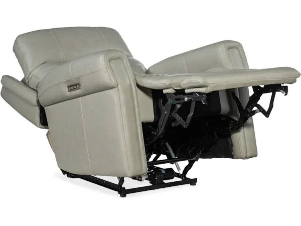 Carroll Power Recliner with Power Headrest and Lumbar (2 Leather Options) - Image 8