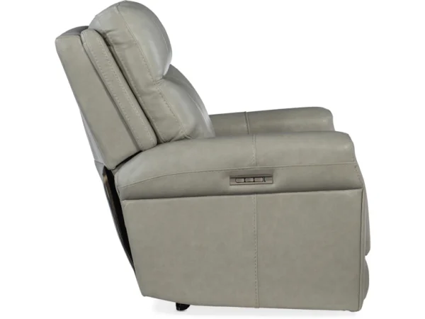 Carroll Power Recliner with Power Headrest and Lumbar (2 Leather Options) - Image 6