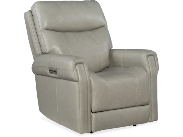 Carroll Power Recliner with Power Headrest and Lumbar (2 Leather Options) - Image 2