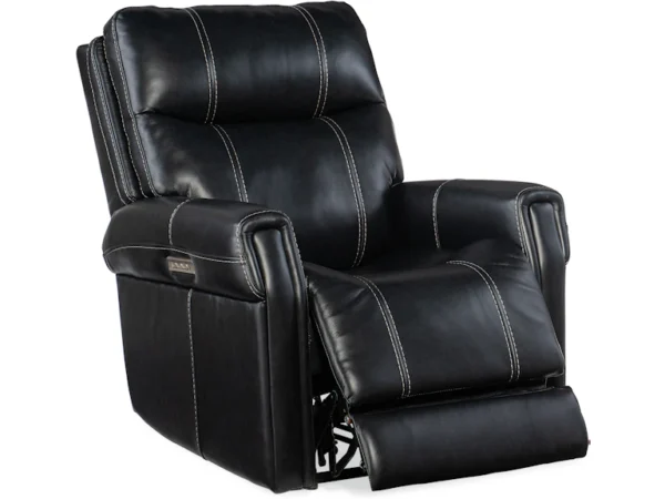 Carroll Power Recliner with Power Headrest and Lumbar (2 Leather Options) - Image 3