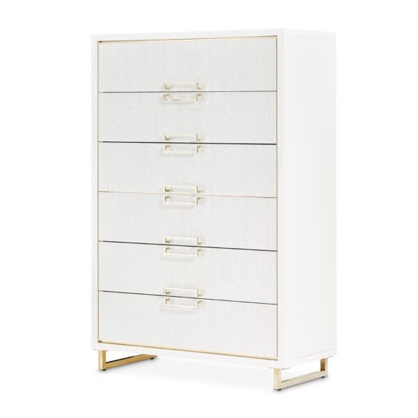 Palm Gate 6 Drawer Chest Cloud White - Image 2