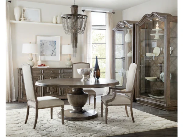 Woodlands Arched Upholstered Arm Chair - Image 3
