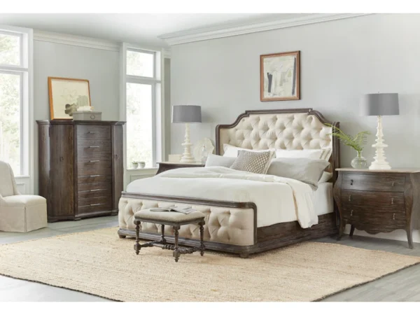 Traditions King Upholstered Panel Bed - Image 3