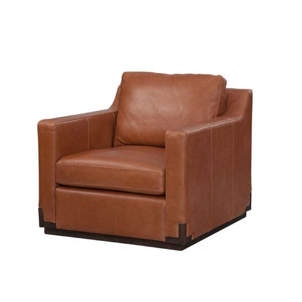 NALL LEATHER CHAIR IN BRIGHTON SADDLE