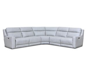 Social Club 5 Pc Power Leather Recliner Sectional