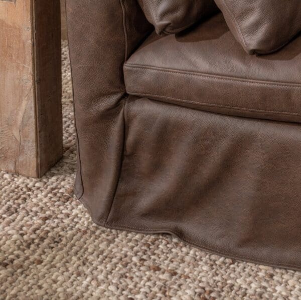 CASSIANO LEATHER SLIP COVER SOFA (5 LEATHER OPTIONS) - Image 9