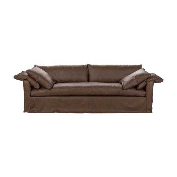 CASSIANO LEATHER SLIP COVER SOFA (5 LEATHER OPTIONS) - Image 2