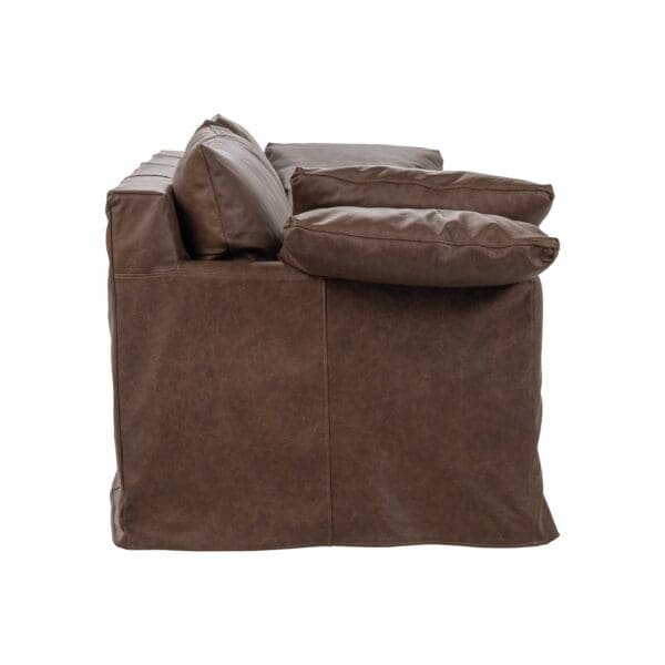 CASSIANO LEATHER SLIP COVER SOFA (5 LEATHER OPTIONS) - Image 3