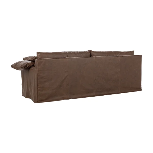 CASSIANO LEATHER SLIP COVER SOFA (5 LEATHER OPTIONS) - Image 4