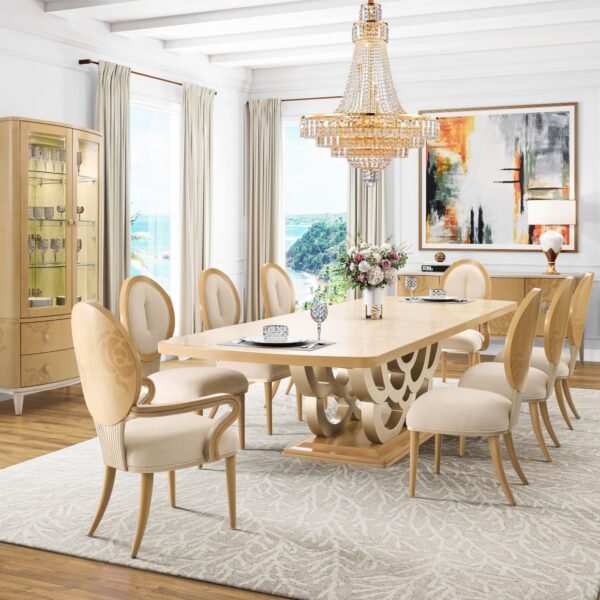 Camellia Field Rect. Pedestal Dining Table - Image 13