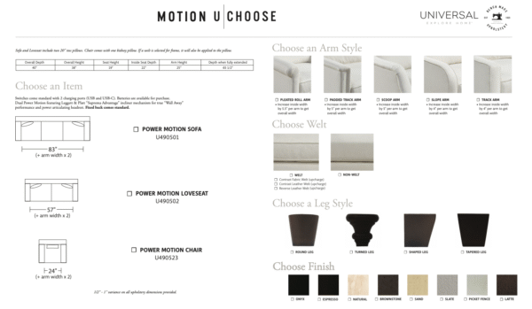 U Choose Motion Loveseat - Special Order #U490502 - Image 5