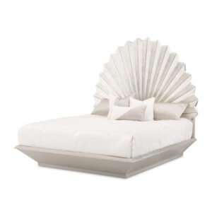 Fantosini Eastern King Fan Bed Silver