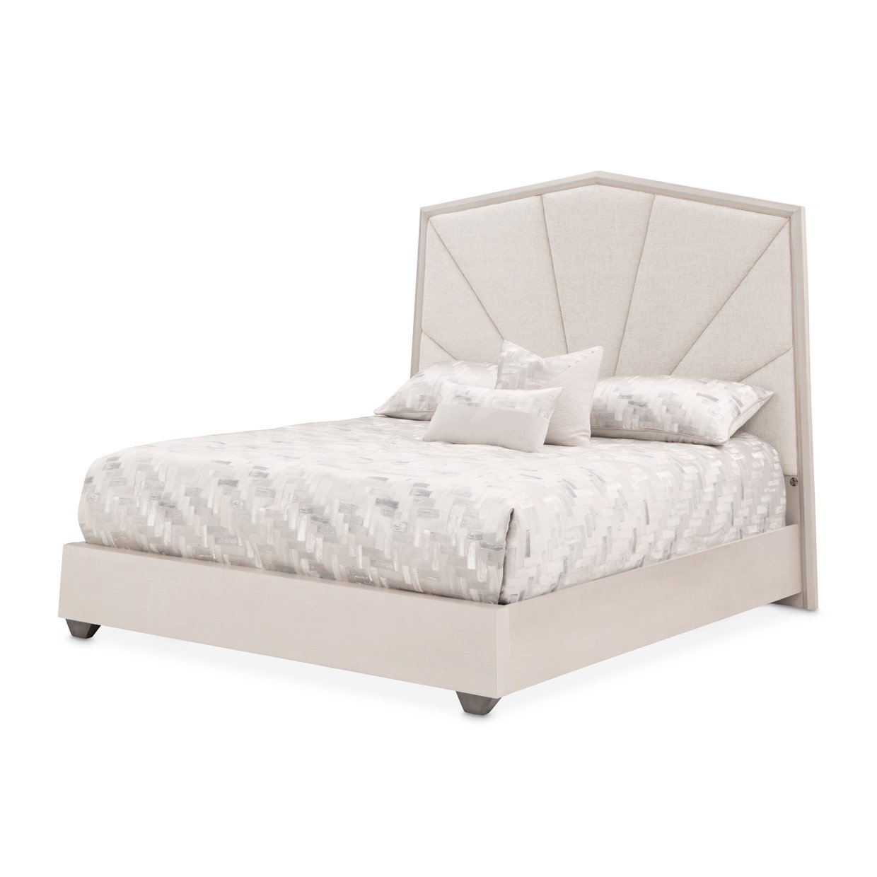 Fantosini Eastern King Panel Bed Silver