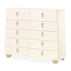 Fantosini Gold Creamy Pearl  10-Drawer Chest