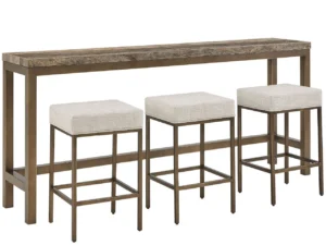 BRINDLE CONSOLE WITH STOOLS