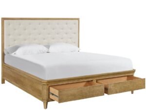 BRINDLE UPHOLSTERED STORAGE BED KING