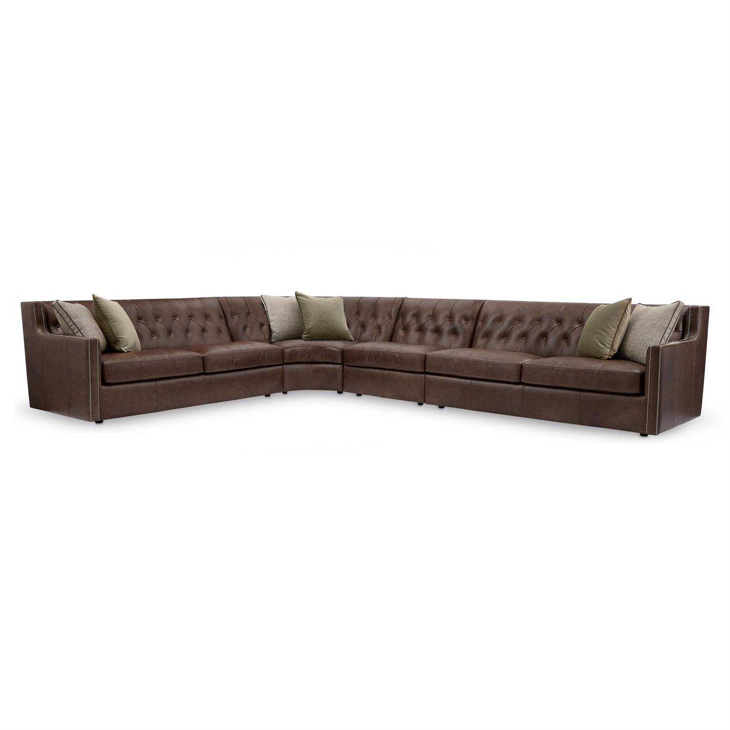 Candace 4 Pc Leather Sectional
