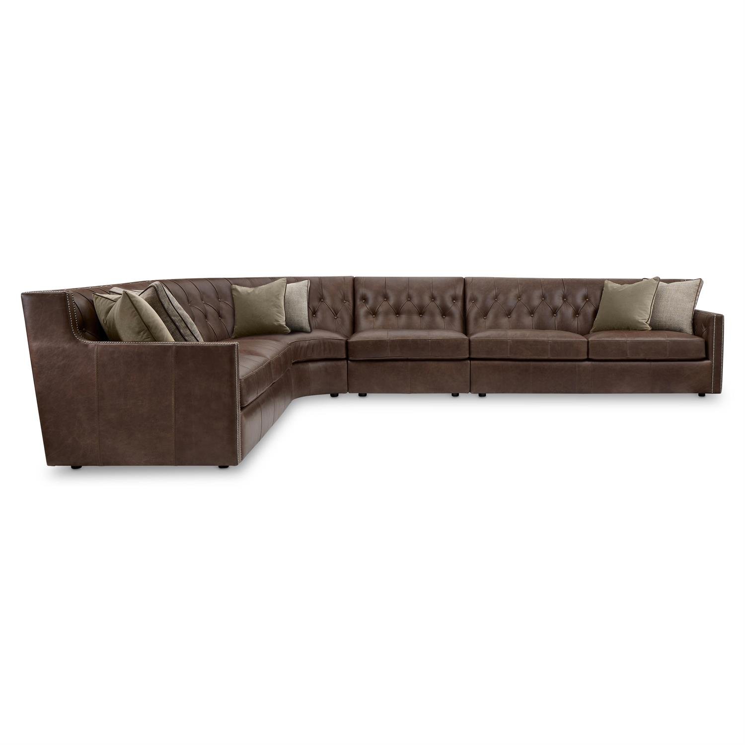 Candace 4 Pc Leather Sectional - Image 2