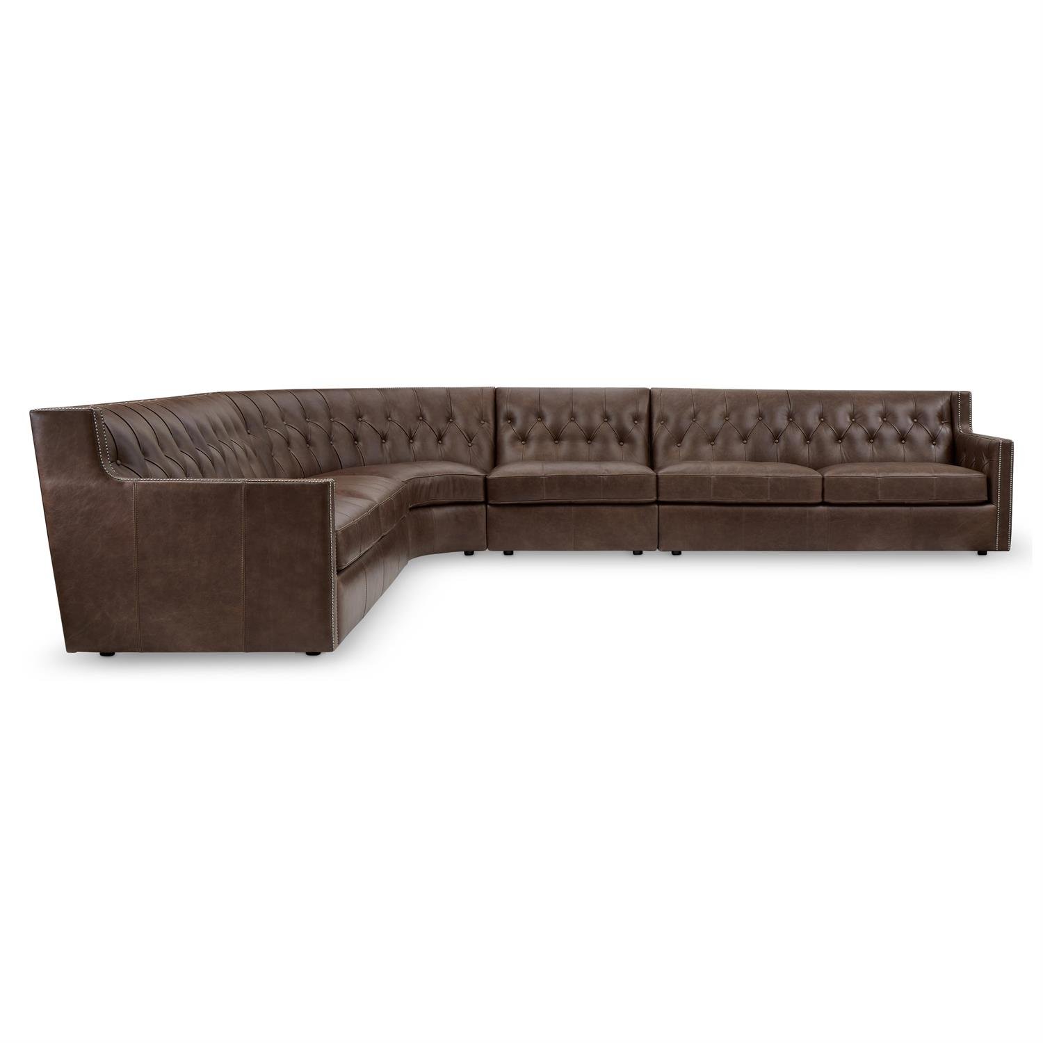 Candace 4 Pc Leather Sectional - Image 3